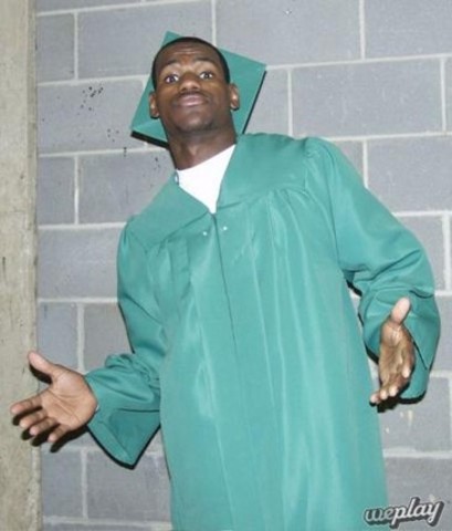 LeBron graduates from high school.