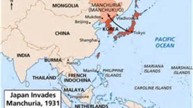 Japan conquers Manchuria in northern China