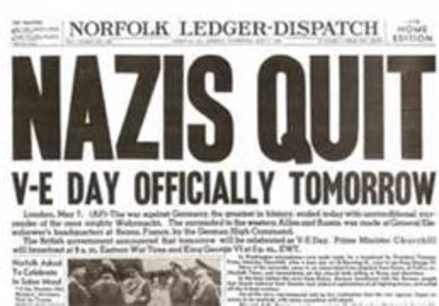 Allied forces advance on Berlin, Germany surrenders