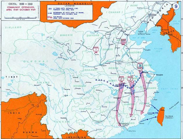 Nationalists Flee to Taiwan/Mao Controls Communist China