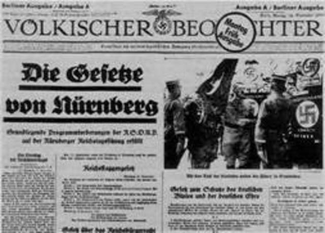 Nuremburg laws go into effect