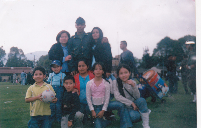 con mis primos y tias