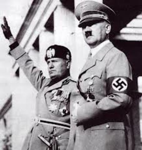 Tried to take over Austria but was prevented by Mussolini.