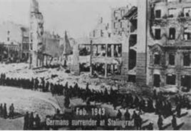 German forces surrender at Stalingrad