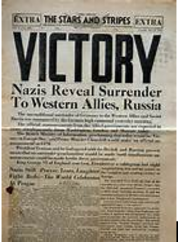 Allied forces advance on Berlin, Germany surrenders