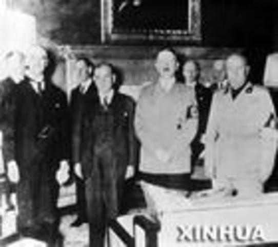 the policy of Appeasement （Sudetenland)