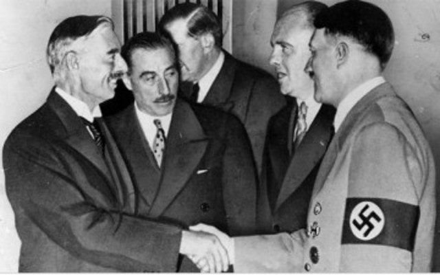 Britain signed a policy which known as Appesement with Germany