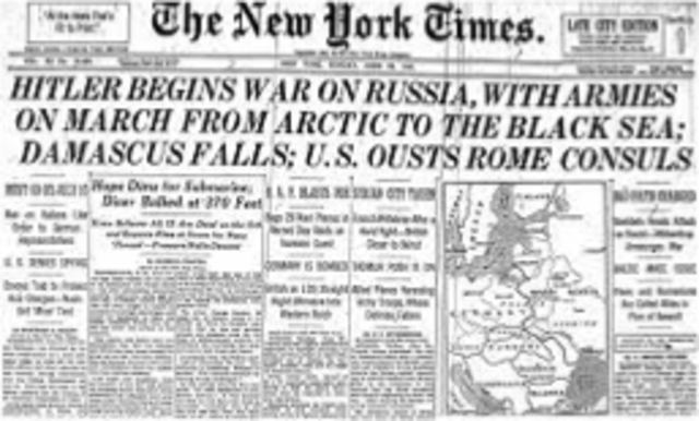 Germany invades the Soviet Union