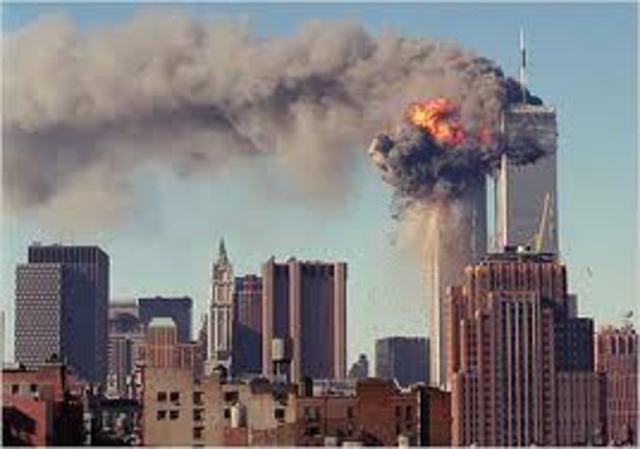 Twin towers attacked by terrorists