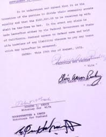 Elvis and Priscella Divorce