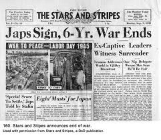 World War II ends