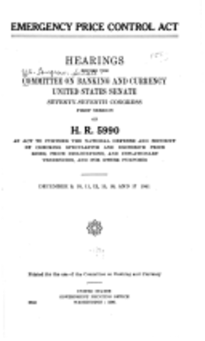 Emergency Price Control Act