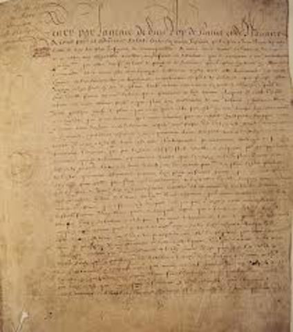 Signing of the edict of Nantes