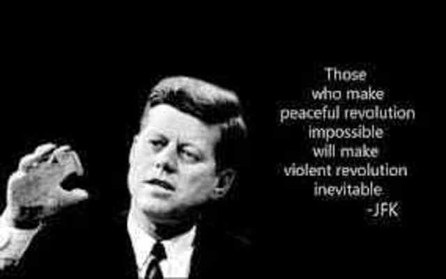 The history of JFK's life, relatives and legacy led me to choose him for this project as dedication for the reasonably peaceful events that succeeded his life that ended on November 22, 1963. May he rest in peace forever.