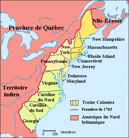 le fondent de les treize colonies