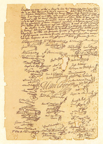 Firma del Acta de la Independencia en el Cabildo de Lima