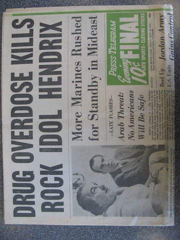 Jimi Hendrix is Found Dead