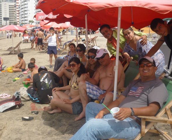 de vacaciones con la familia