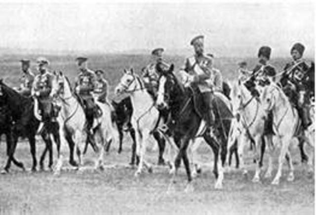 Czar Nicholas II takes control of the Russian Army