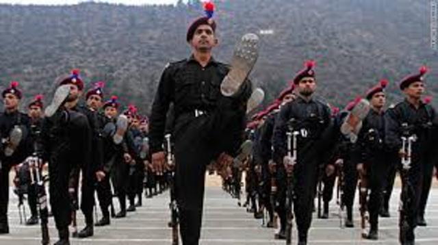 Indian troops returned from the war.