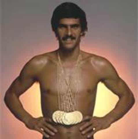 Mark Spitz wins 7 Gold Medals at Olympics in Munich, West Germany