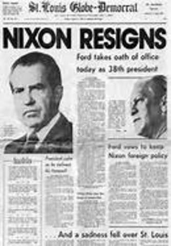 President Nixon resigns