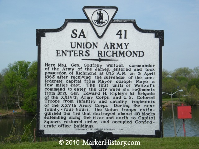 Union Army occupies Richmand, Va