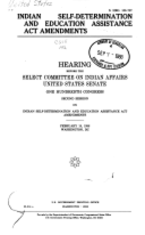Indian self-determination and education assistance act
