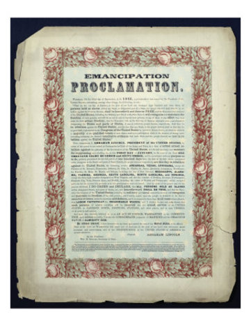 Emancipation Proclamation issued