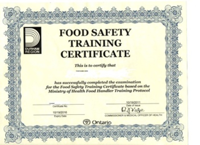 Passed Food Handlers Course