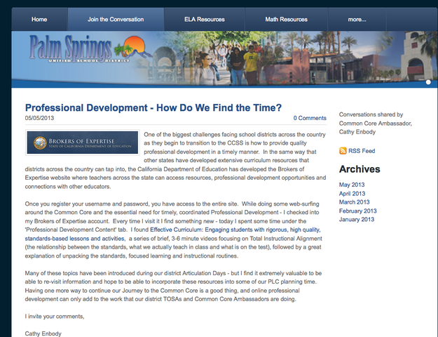 Blog goes District-Wide!