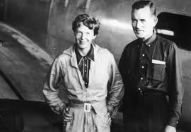 Amelia and Fred Noonan begin