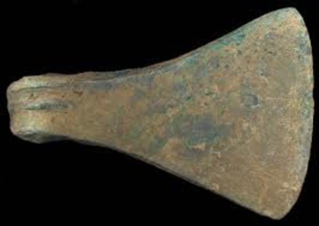 Bronze axe first made