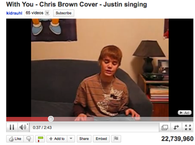 Justin Bieber and His Mother Post Videos on YouTube