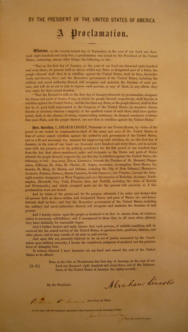 Emancipation Proclamation Issued