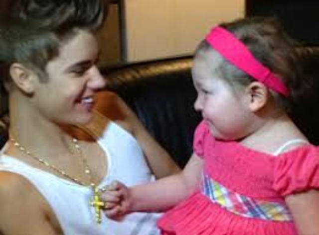 justin's sister was born