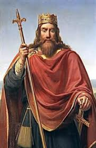 Charlemagne, King of the Franks, is crowned Holy Roman Emperor-Charlemagne also known as Charles The Great served the last fourteen years of his life as Emperor of The Holy Roman Empire in the year 800.