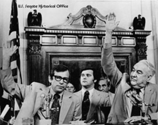 U.S. Senate creates Select Committee on Presidential Campaign Activities.