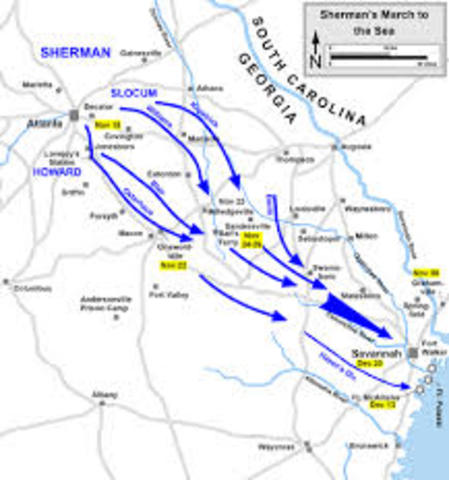 Sherman begins march to the sea