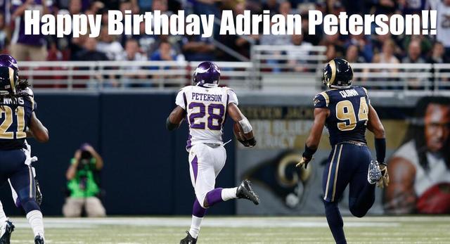 Adrian Petersons birth