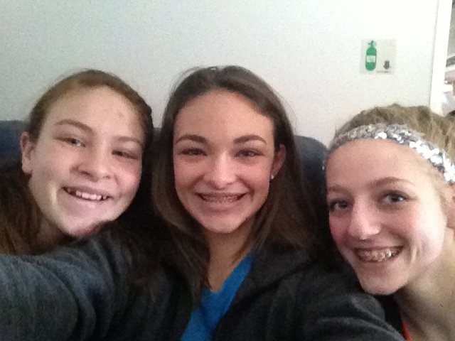 Brooklyn, Lexi, and I on the plane to Florida :)