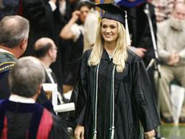 Carrie graudates from college