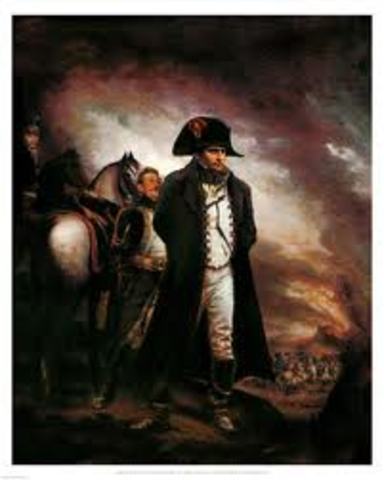 Napolean is defeated at Waterloo.