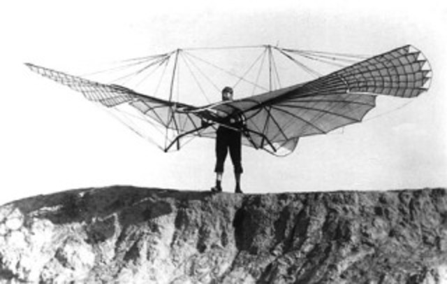 Otto Lilienthal created first flappable glider wingsuit