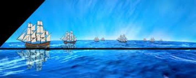 The first fleet of ships sails to Australia to start a new convict settlement.