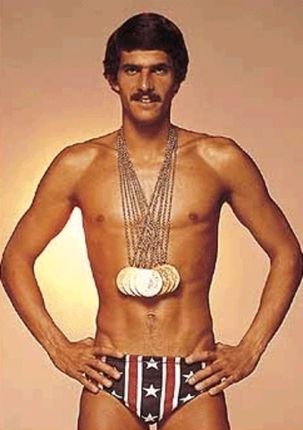Mark Spitz Wins 7 Gold Medals at Olympics in Munich, West Germany