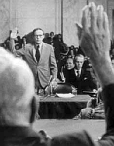 President Nixon informs Senate Committee that he will not appear to testify nor grant access to Presidential files.
