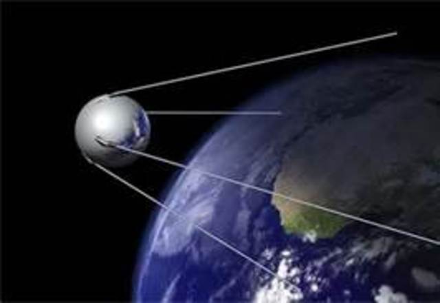 Soviet Union launches Sputnik 1 into space