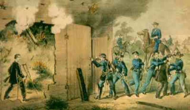 When Booth got shot by Boston Corbett