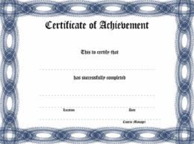 Certificate Earned